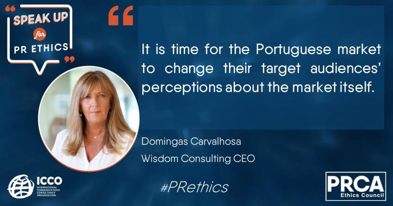Domingas Carvalhosa quote saying It is time for the Portuguese market to change their target audiences’ perceptions about the market itself.
