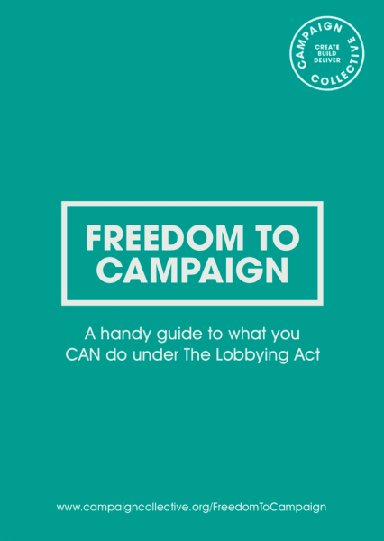 Freedom to campaign green front cover
